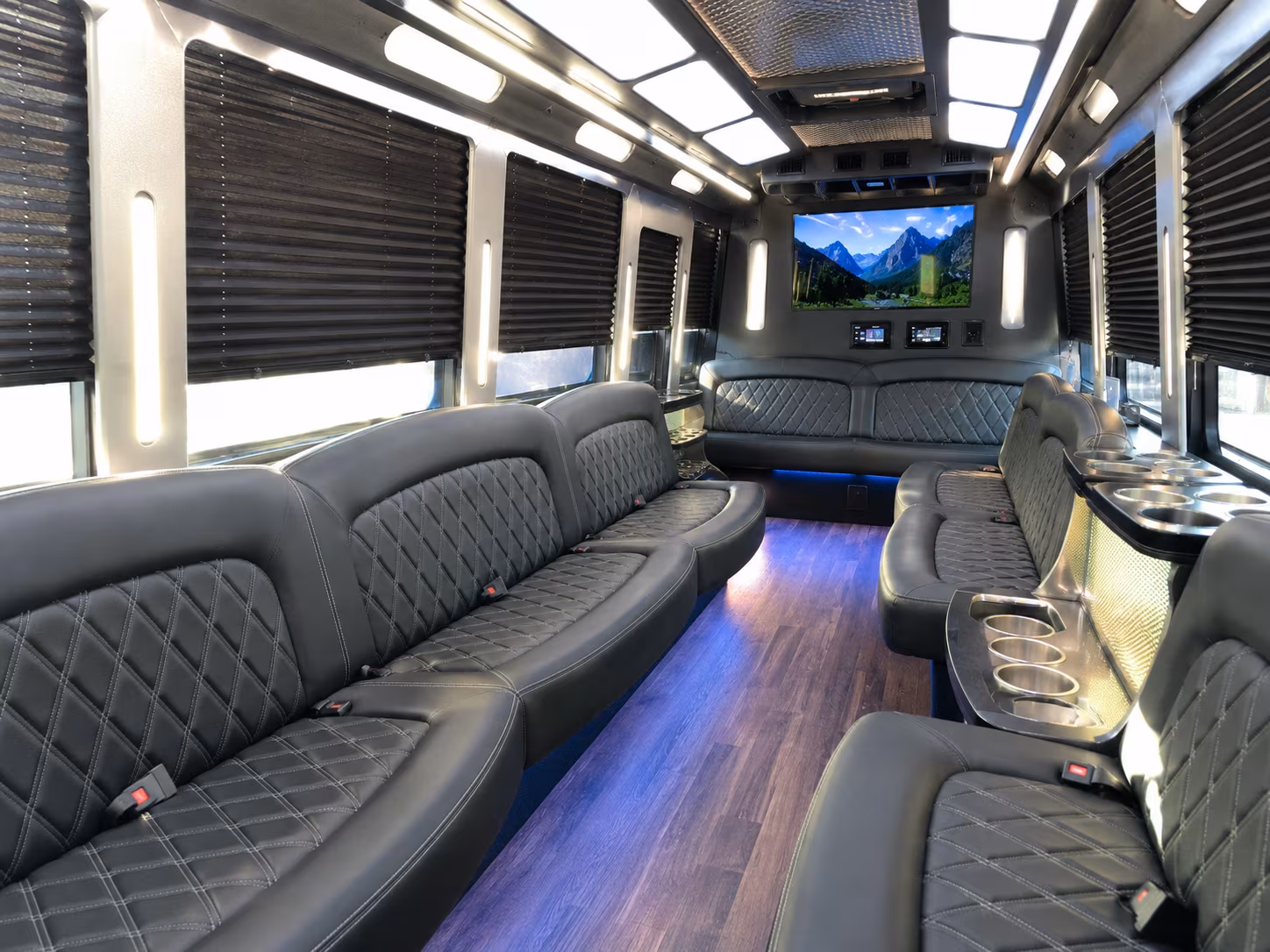 Long Island Birthday, Sweet 16, & Quinceañera Transportation party bus exterior