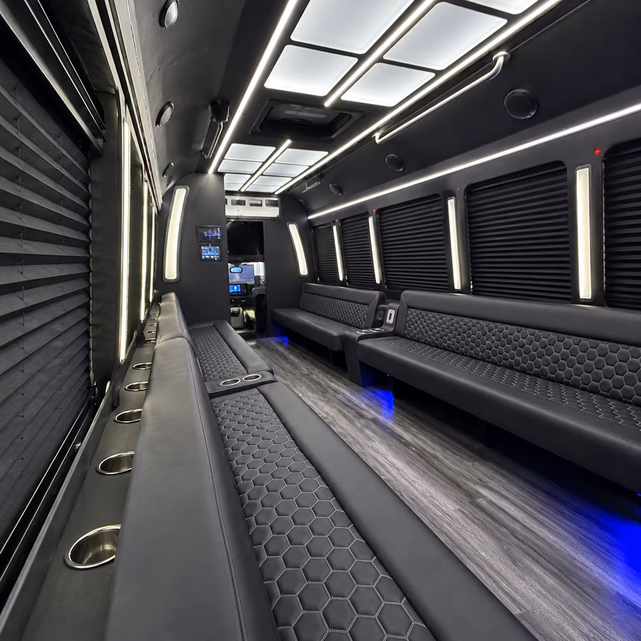Long Island Private Event Transportation party bus exterior
