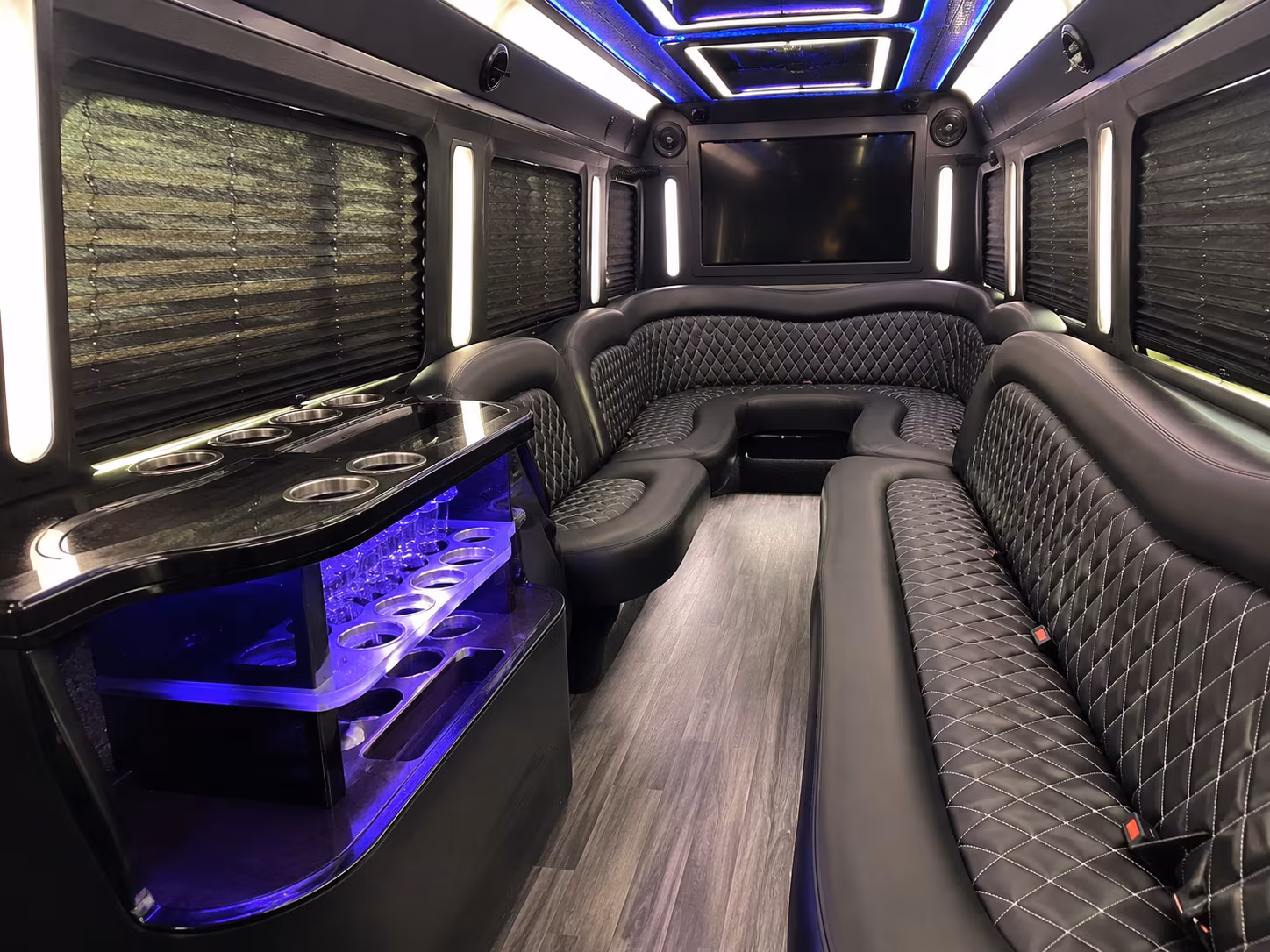 Long Island Private Event Transportation party bus exterior