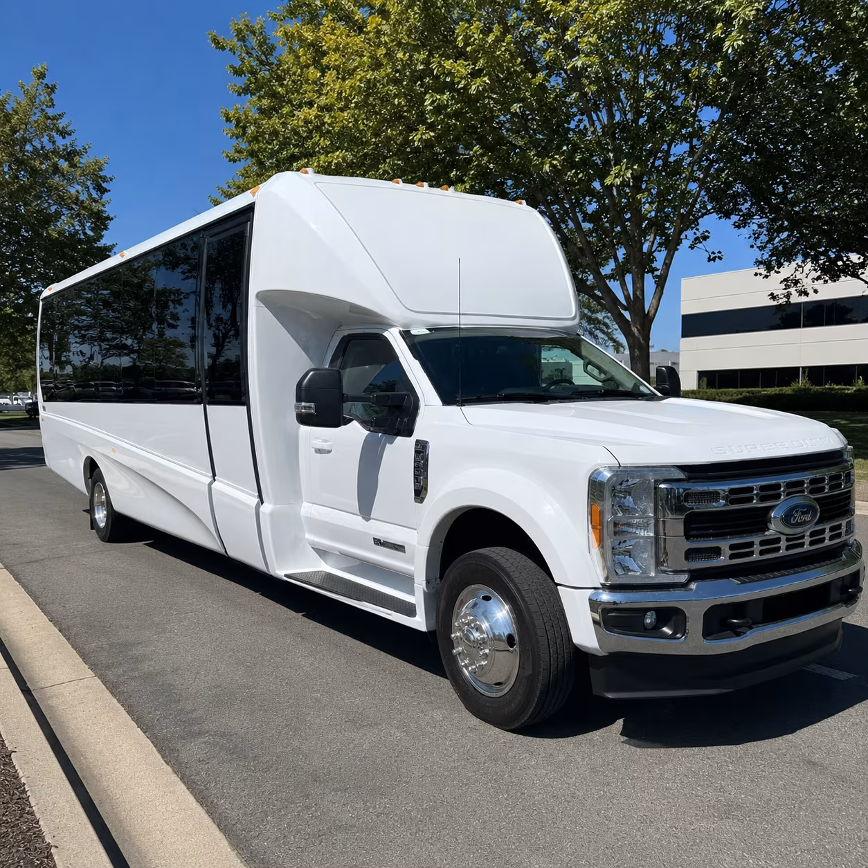 Long Island School Event Transportation party bus exterior