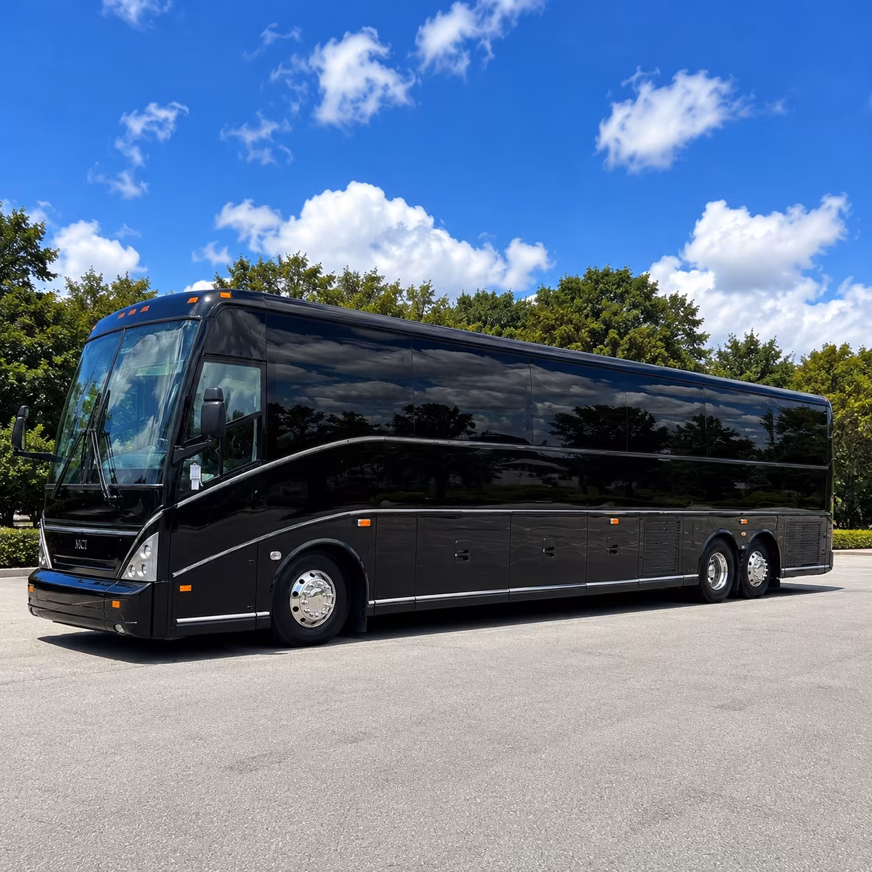 Long Island School Event Transportation party bus exterior