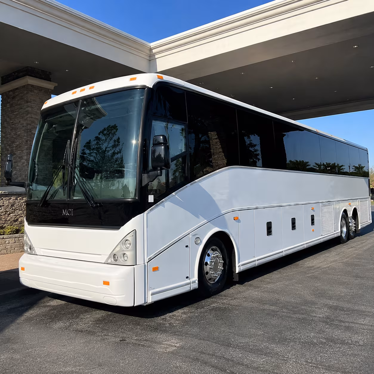Long Island School Event Transportation party bus exterior