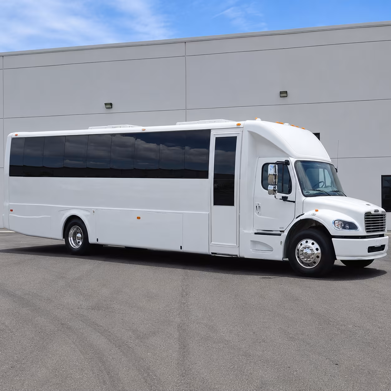 Long Island Sporting Event Transportation party bus exterior