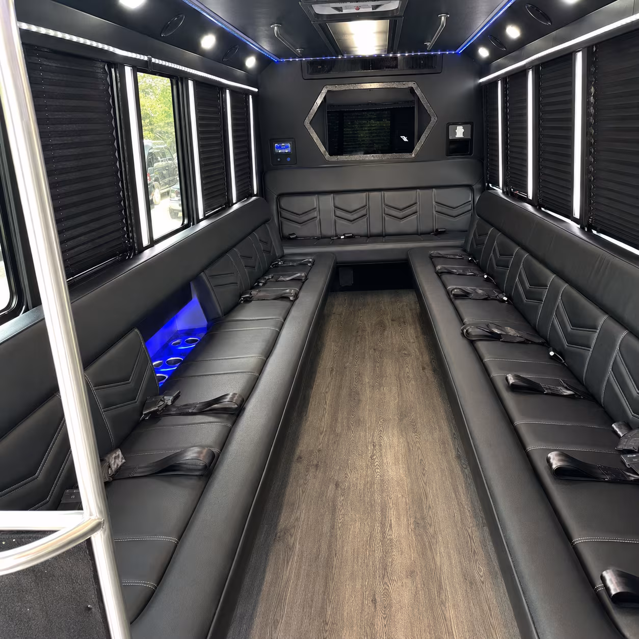 Long Island Wedding Transportation party bus exterior