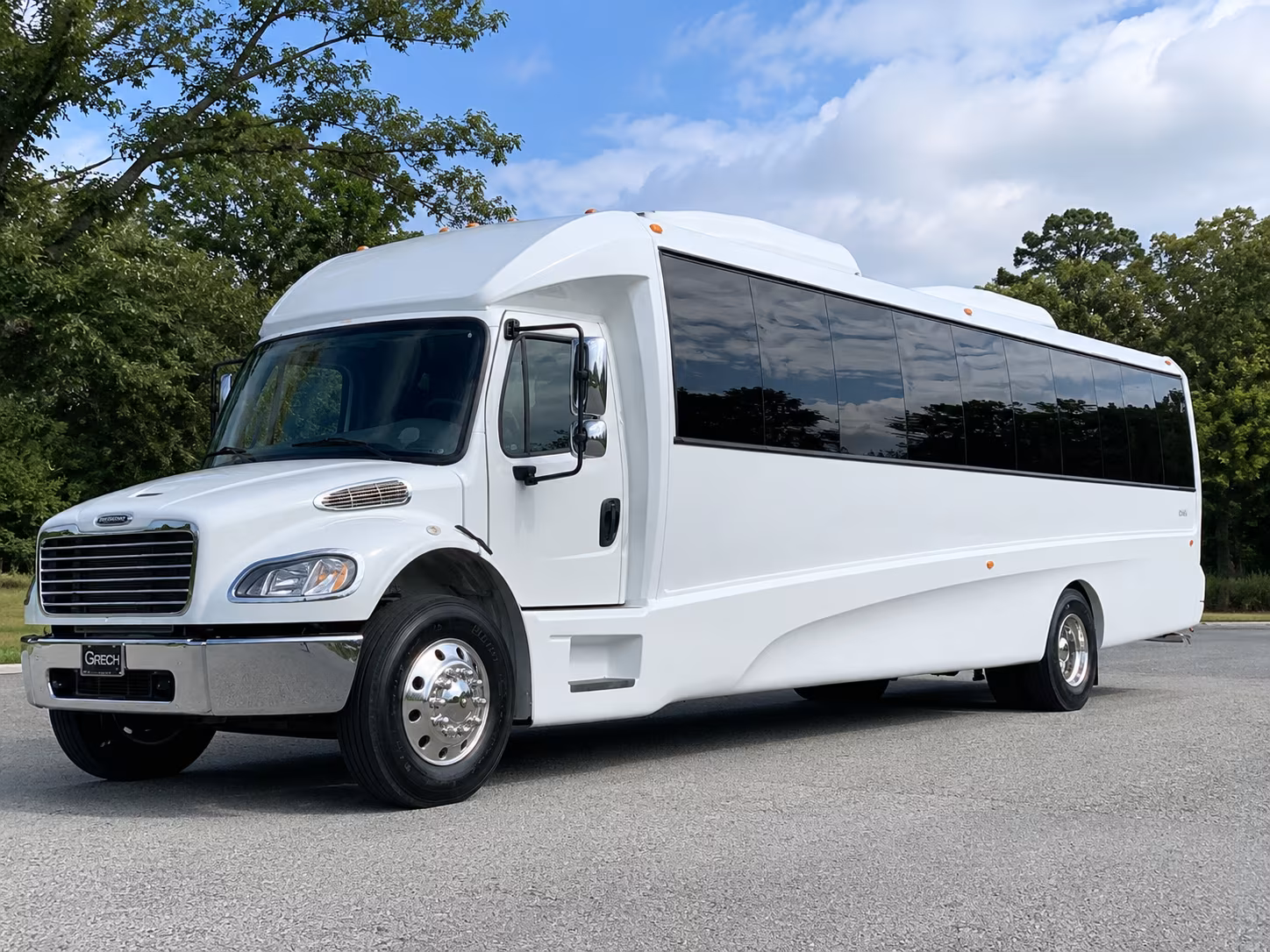 Long Island Wedding Transportation party bus exterior