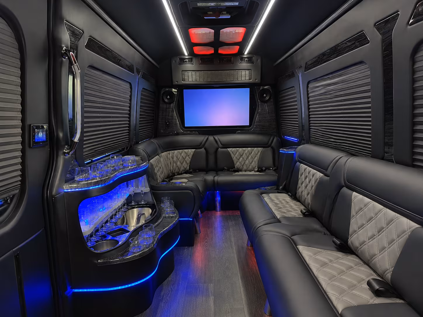 14 Passenger Sprinter Limo Inside