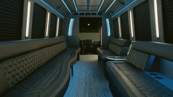 Interior of Charter Bus Company Hempstead's 25 Passenger Party Bus in Hempstead