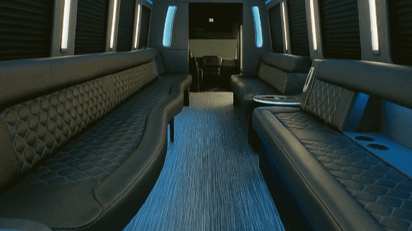 Interior of Charter Bus Company North Hempstead's 28 Passenger Party Bus in North Hempstead