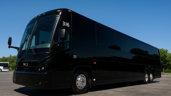 Exterior of Charter Bus Company Long Island's 40 Passenger Charter Bus in Long Island