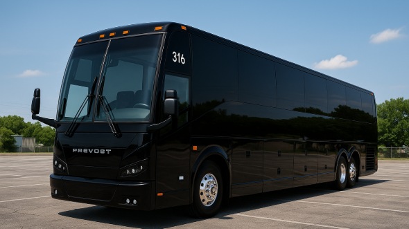 Exterior of Charter Bus Company Long Island's 46 Passenger Charter Bus in Long Island