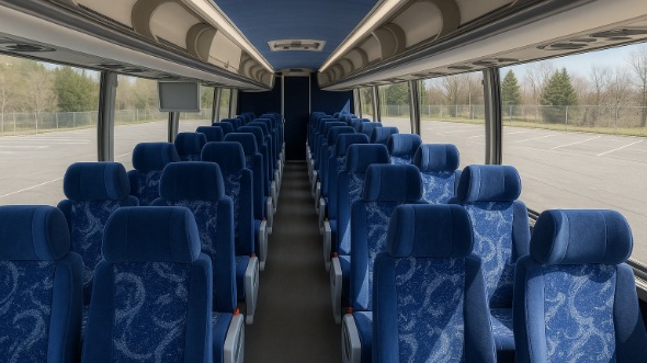 Interior of Charter Bus Company Long Island's 48 Passenger Charter Bus in Long Island