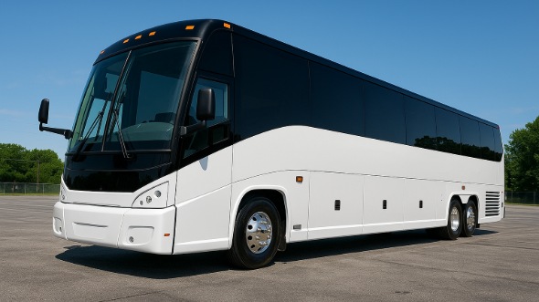 Exterior of Charter Bus Company Long Island's 48 Passenger Charter Bus in Long Island