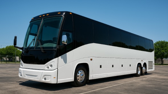 Exterior of Charter Bus Company Long Island's 51 Passenger Charter Bus in Long Island