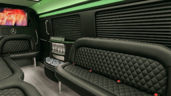 long island 15 passenger party bus interior